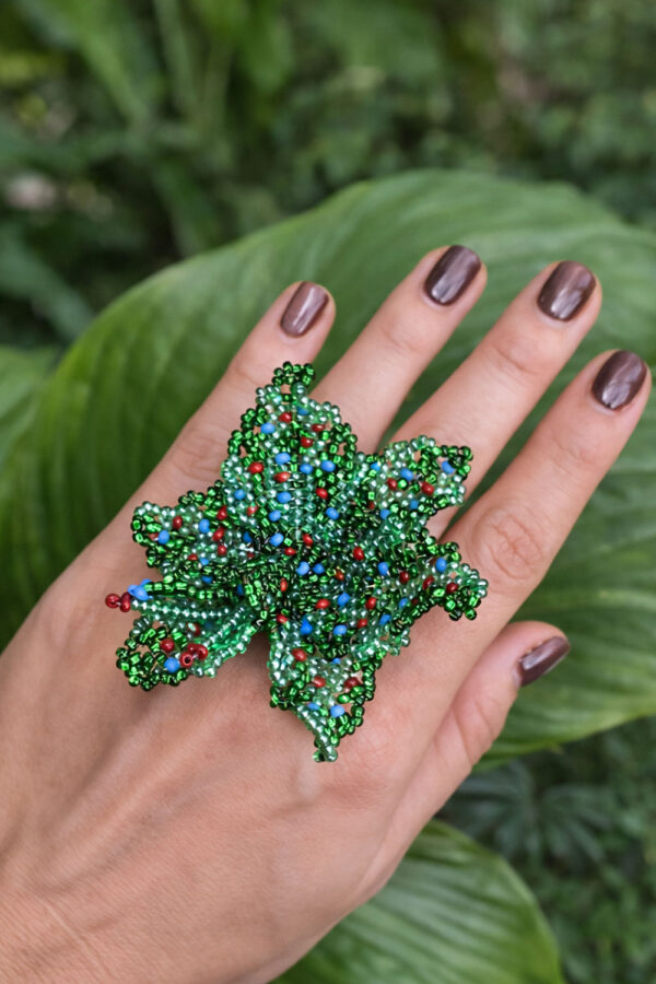 Anillo Orquidea Verde